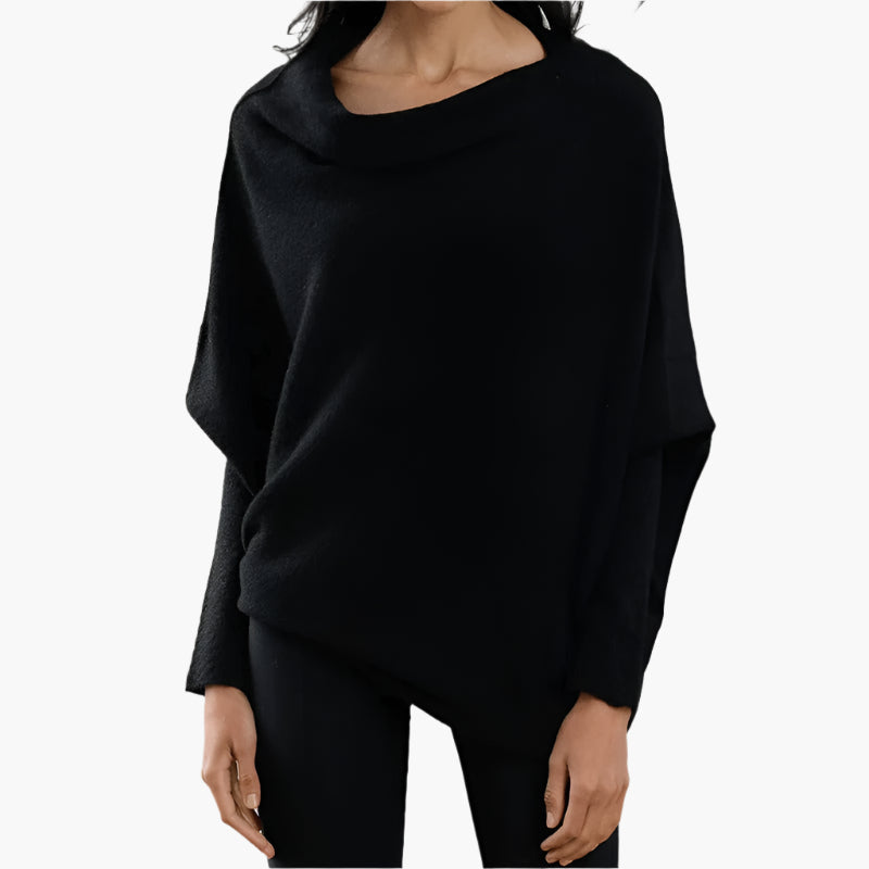 Lisbeth Beige Oversized Pullover mit Schulterfreiem Ausschnitt für Damen | Casual Freizeit Stil - S/M/L/XL/2XL