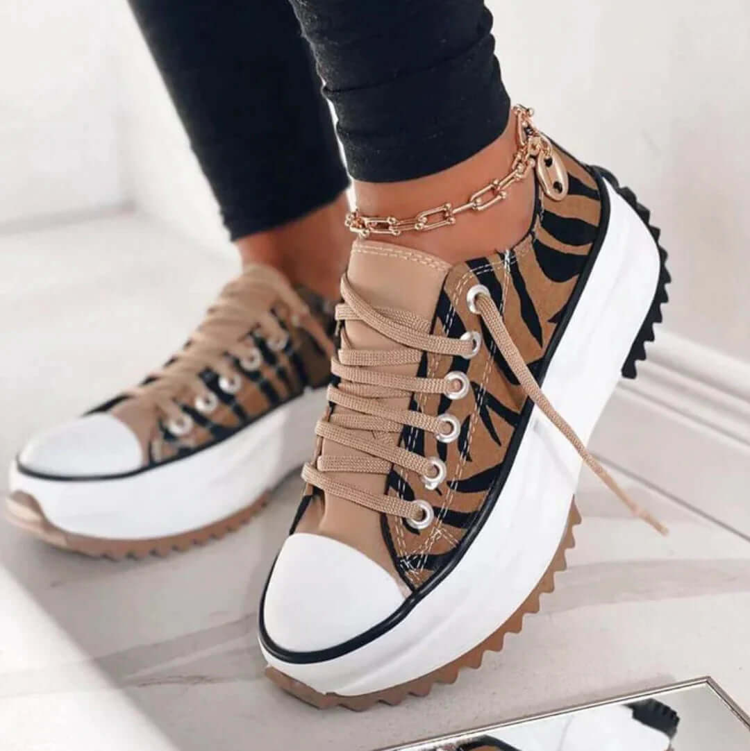Claudia Braun Platform Sneakers für Damen | Stoßdämpfend und Komfortabel | Alltag und Freizeit - 36-42