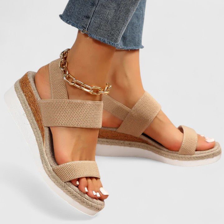 Erika Braun Orthopädische Keilsandalen für Damen | Bequeme Passform | Espadrille-Stil - 5/6/7/8/9/10/11/12