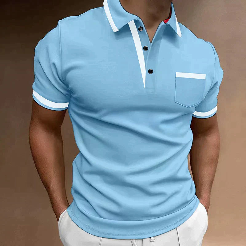 Adrian Herren Poloshirt | Atmungsaktives Material, Taillierte Passform 3