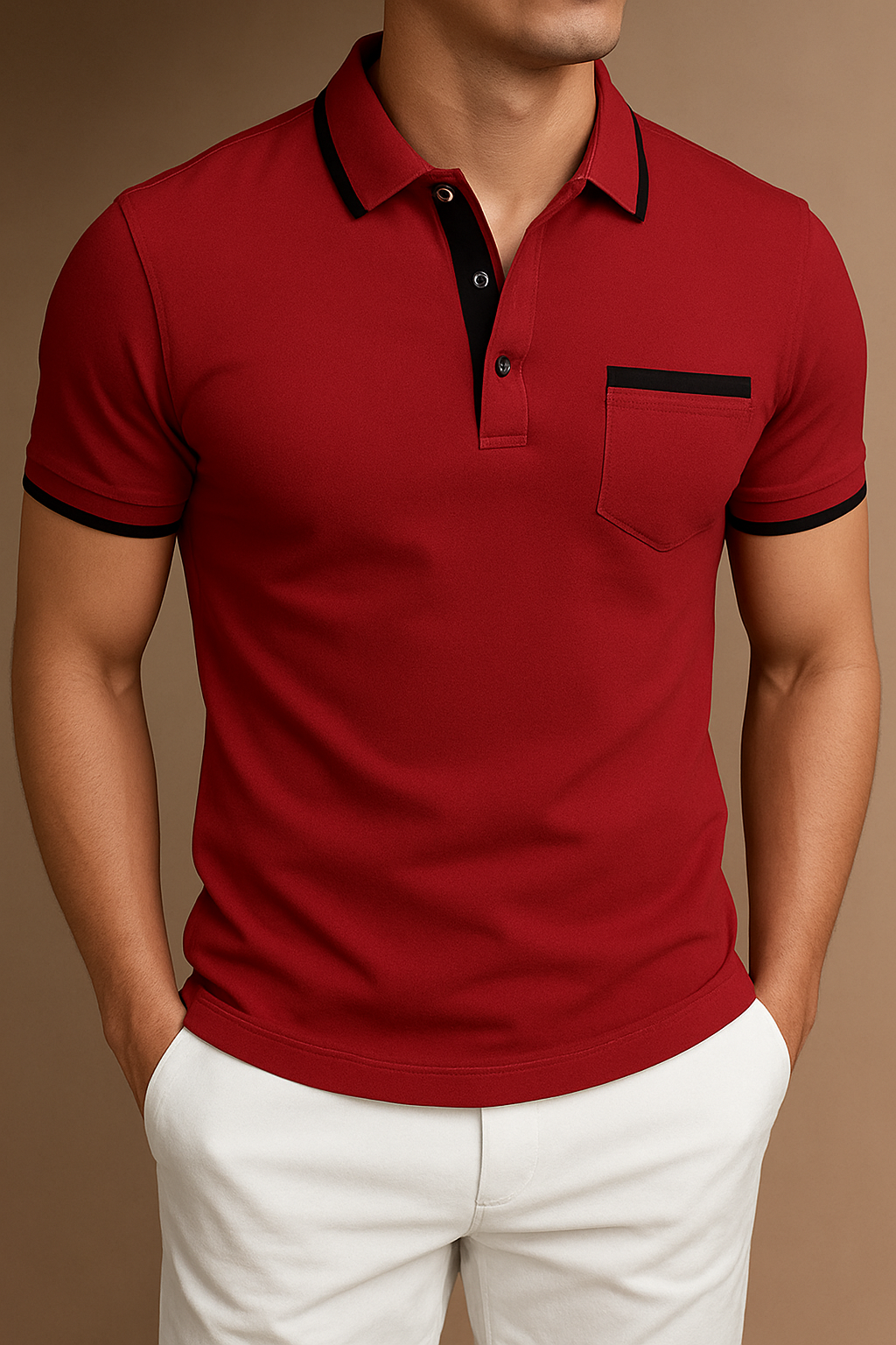 Adrian Herren Poloshirt | Atmungsaktives Material, Taillierte Passform 5