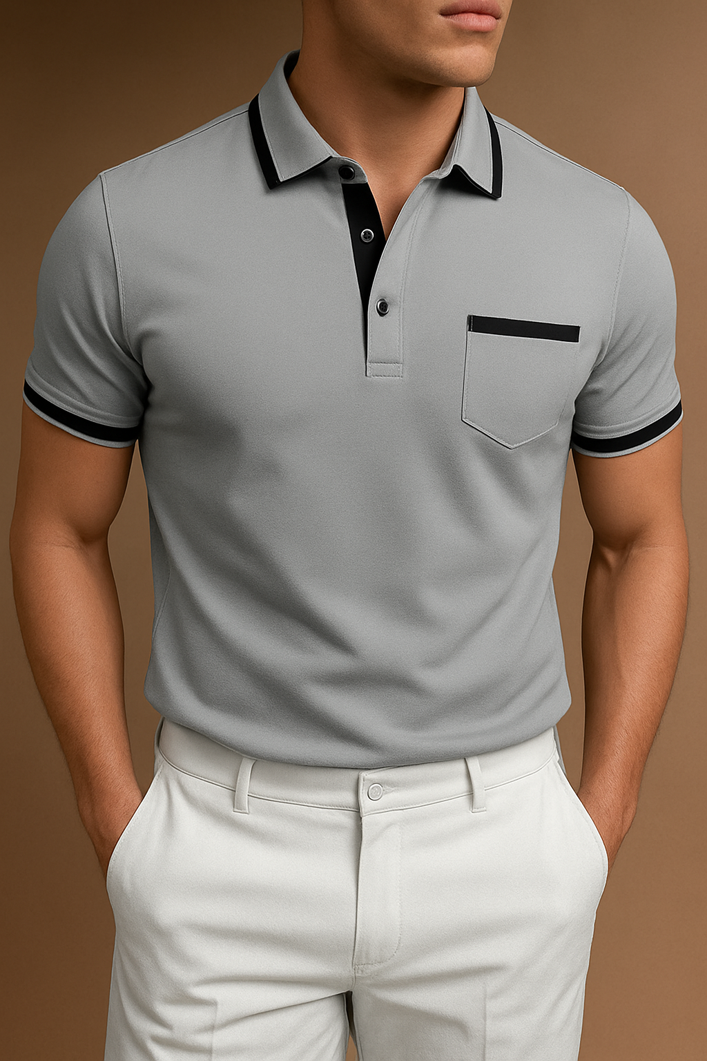 Adrian Herren Poloshirt | Atmungsaktives Material, Taillierte Passform 6