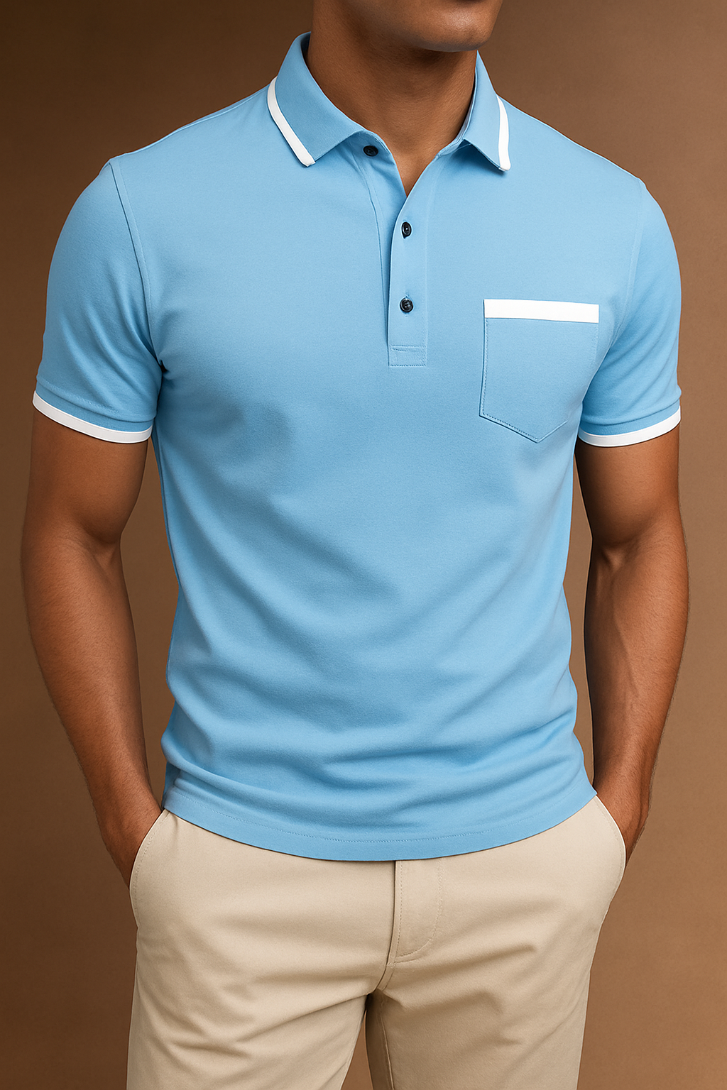 Adrian Herren Poloshirt | Atmungsaktives Material, Taillierte Passform 7