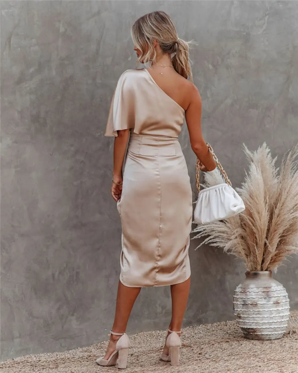 Alba Damen Midi-Kleid | Asymmetrisches Design, Polyester 5
