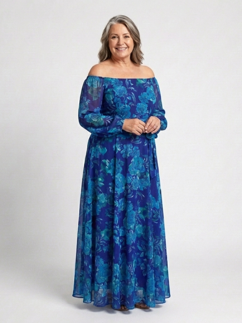 Alina Damen Maxikleid | Leichter Trueran-Stoff 3