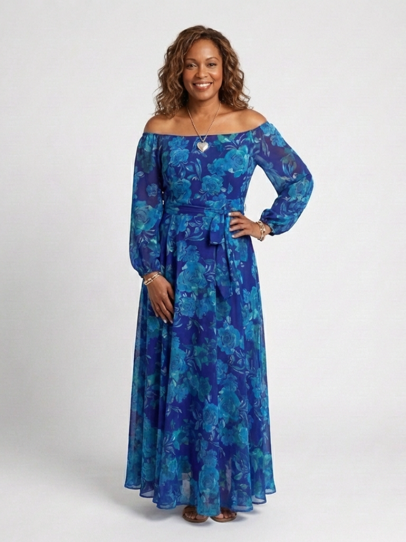 Alina Damen Maxikleid | Leichter Trueran-Stoff 4
