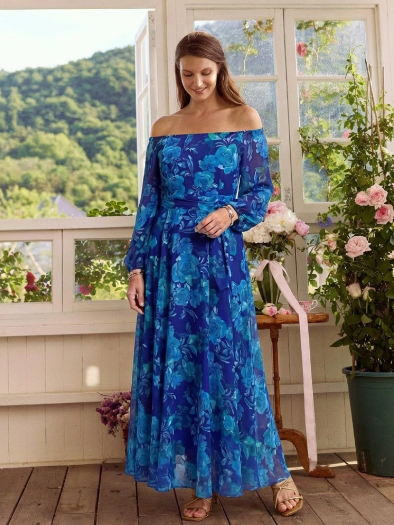 Alina Damen Maxikleid | Leichter Trueran-Stoff 5