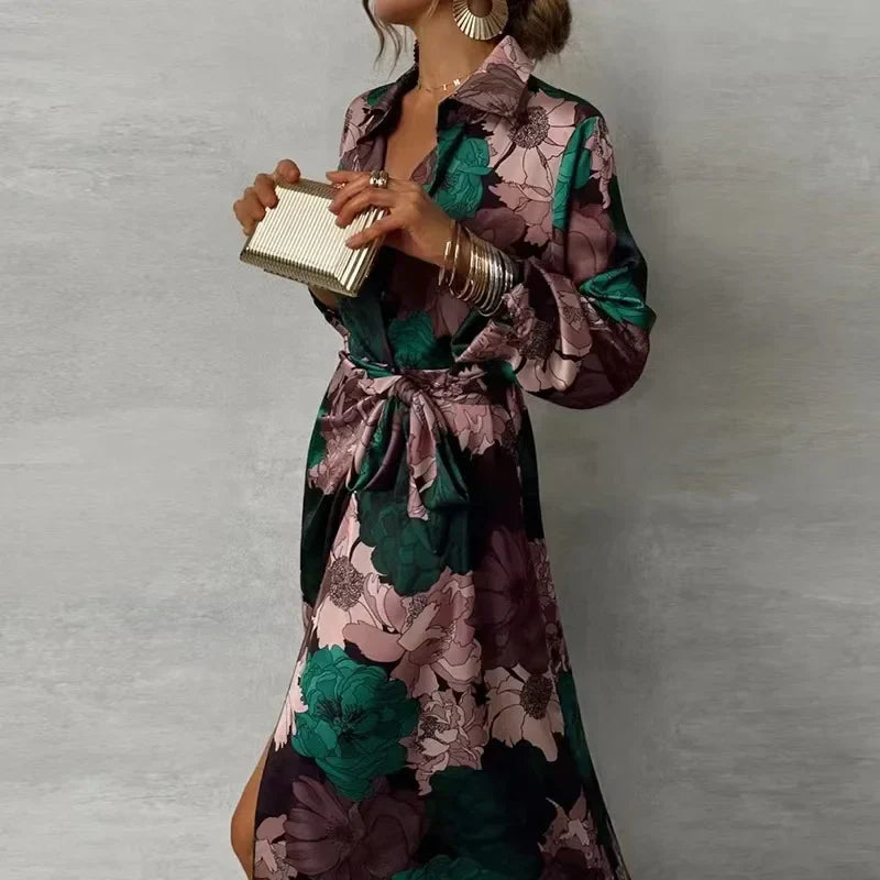 Ami Damen Maxikleid | Blumenmuster, Bequem 0