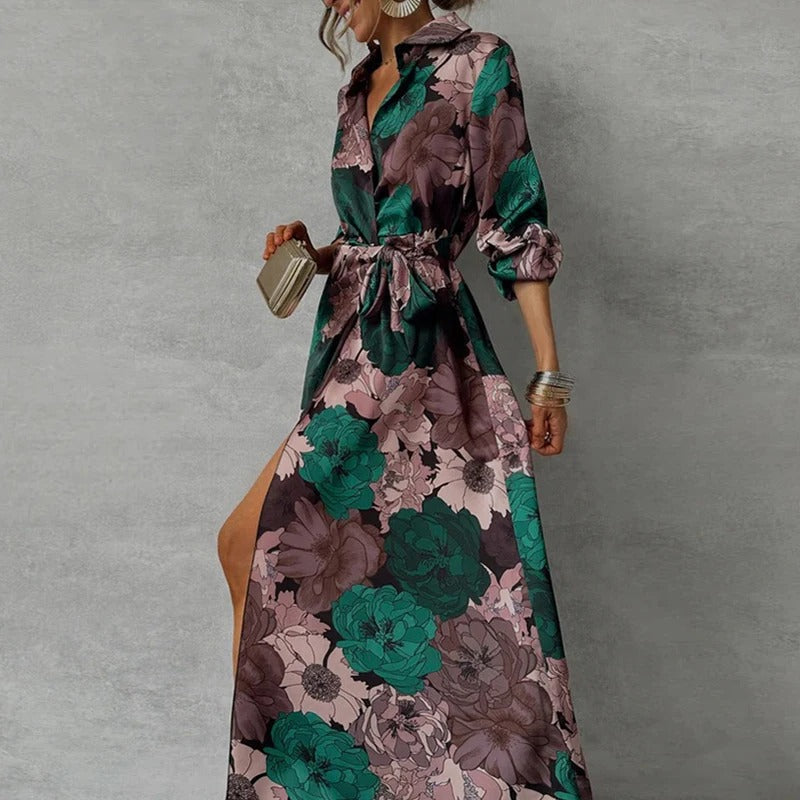 Ami Damen Maxikleid | Blumenmuster, Bequem 1