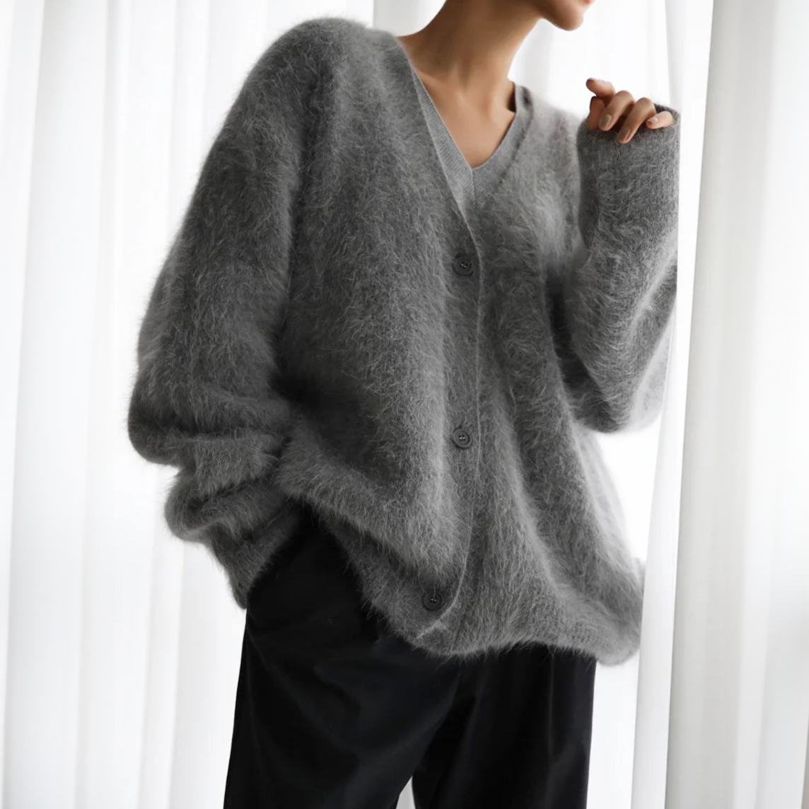 Ari Damen Jacke | Hochwertige Kaschmirwolle, Fein Gestrickt 2