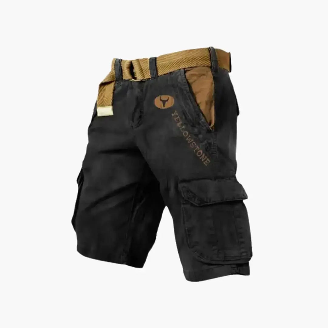 Tobias Schwarz Cargo-Shorts mit Klapptaschen für Herren | Entspannte Passform Outdoor | Freizeit und Reisen - S-5XL