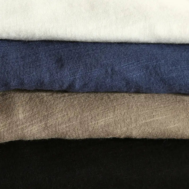 Werner Marineblau V-Ausschnitt Langarm-Shirt für Herren | Leichtes Baumwoll-Shirt | Freizeit & Alltag - S/M/L/XL/2XL