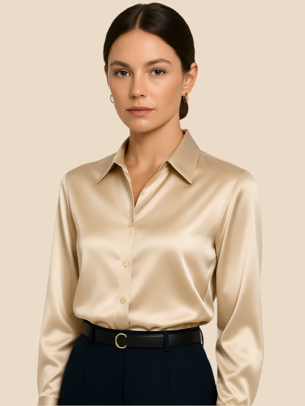 Ava Damen Bluse | Eleganter Schnitt, Langarm aus Hochwertigem Stoff 11