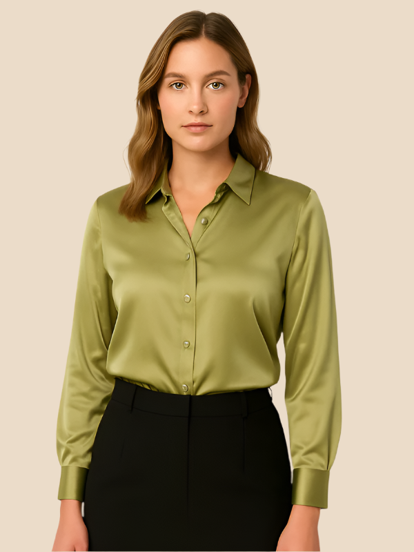 Ava Damen Bluse | Eleganter Schnitt, Langarm aus Hochwertigem Stoff 5