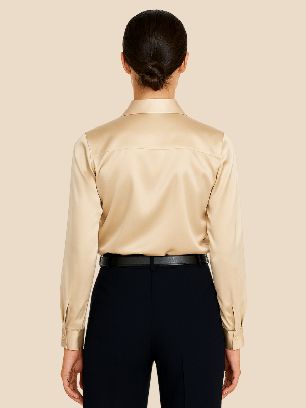 Ava Damen Bluse | Eleganter Schnitt, Langarm aus Hochwertigem Stoff 6