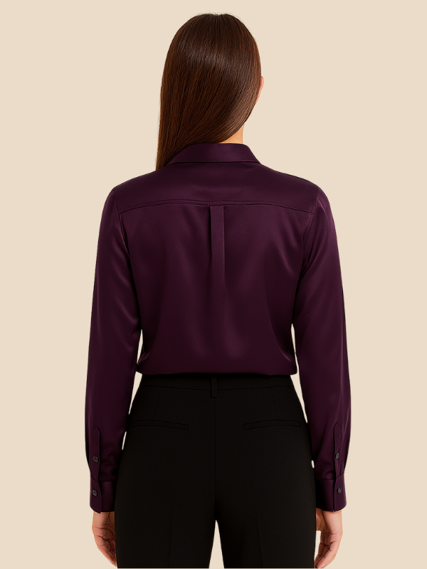 Ava Damen Bluse | Eleganter Schnitt, Langarm aus Hochwertigem Stoff 8