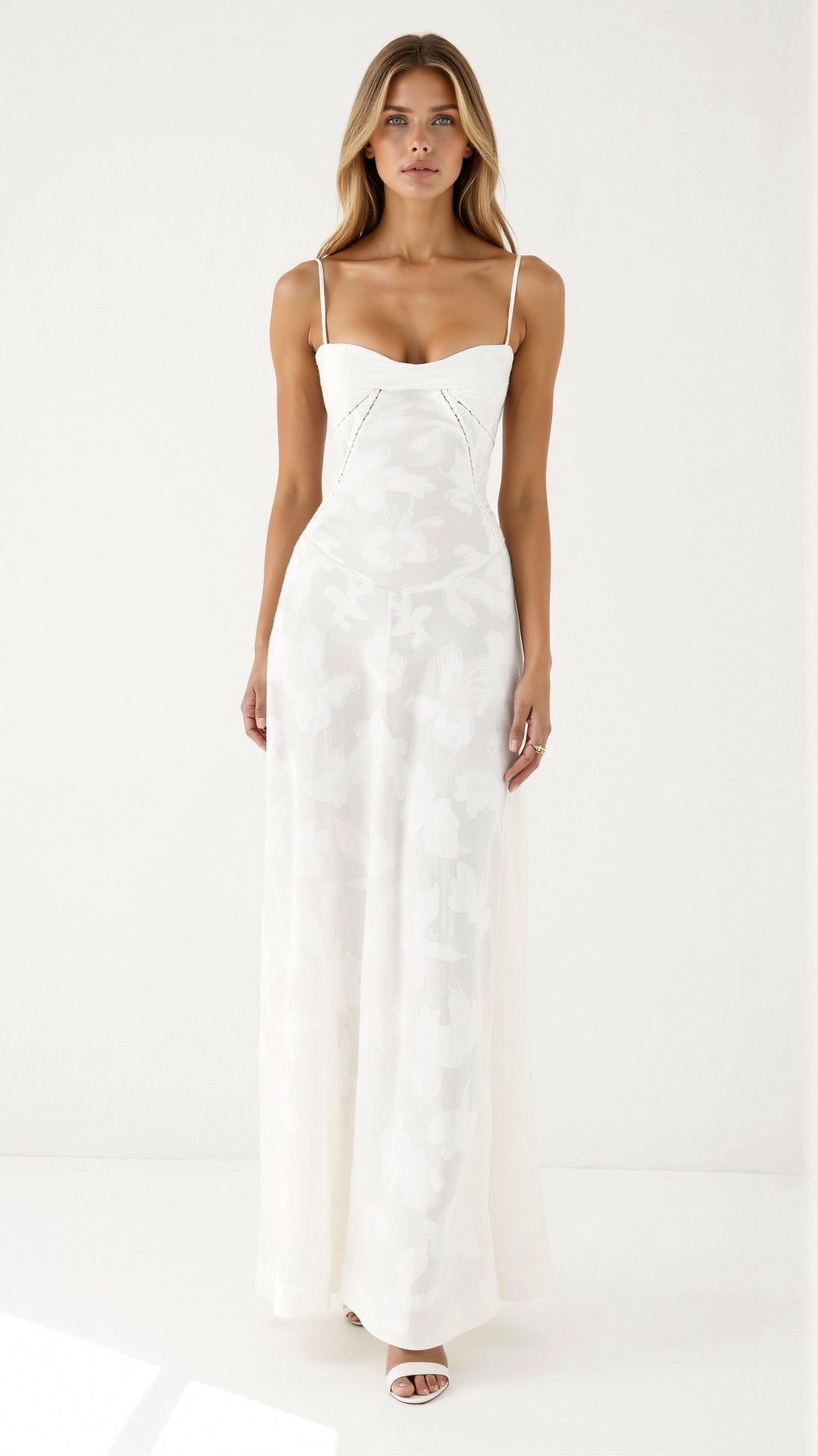 Ava Damen Langes Abendkleid | Rückenfreies Design, Elegant für Hochzeiten 0