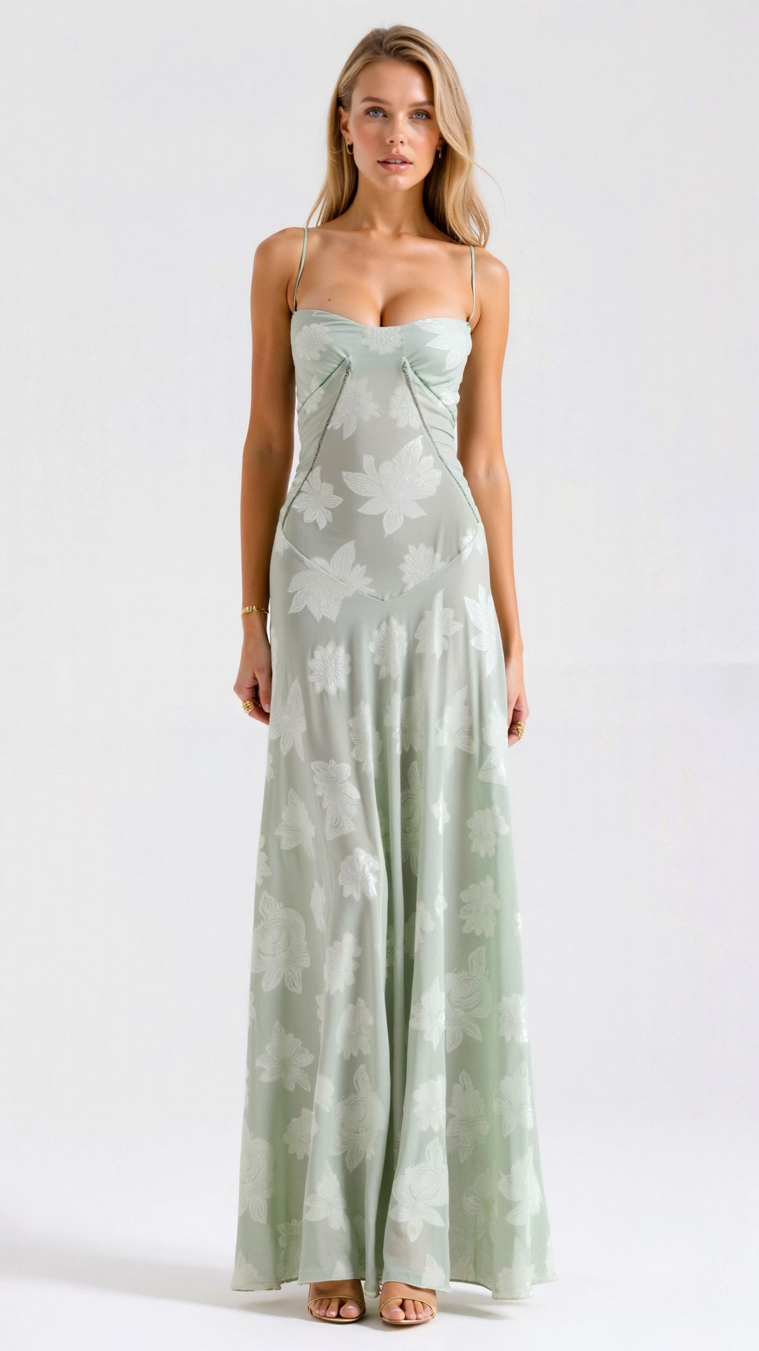 Ava Damen Langes Abendkleid | Rückenfreies Design, Elegant für Hochzeiten 10