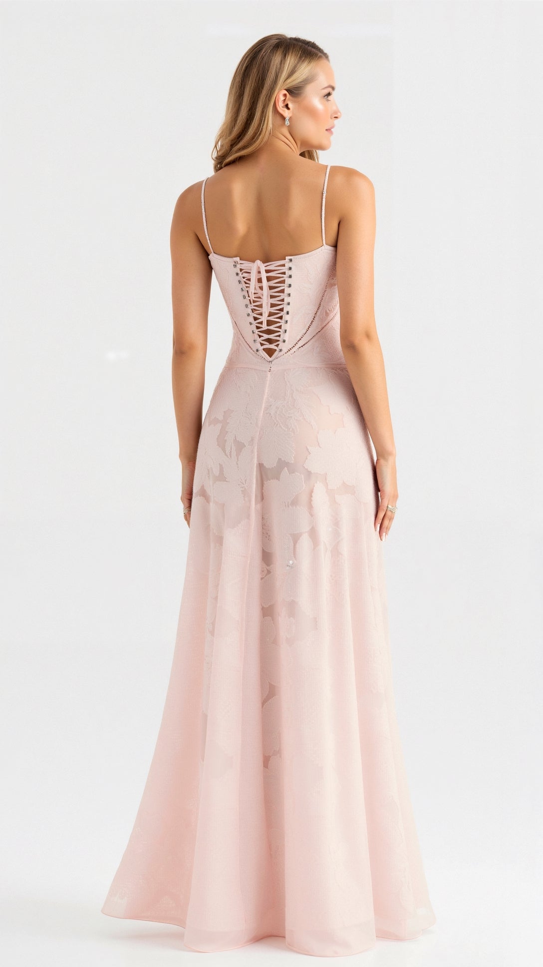 Ava Damen Langes Abendkleid | Rückenfreies Design, Elegant für Hochzeiten 4