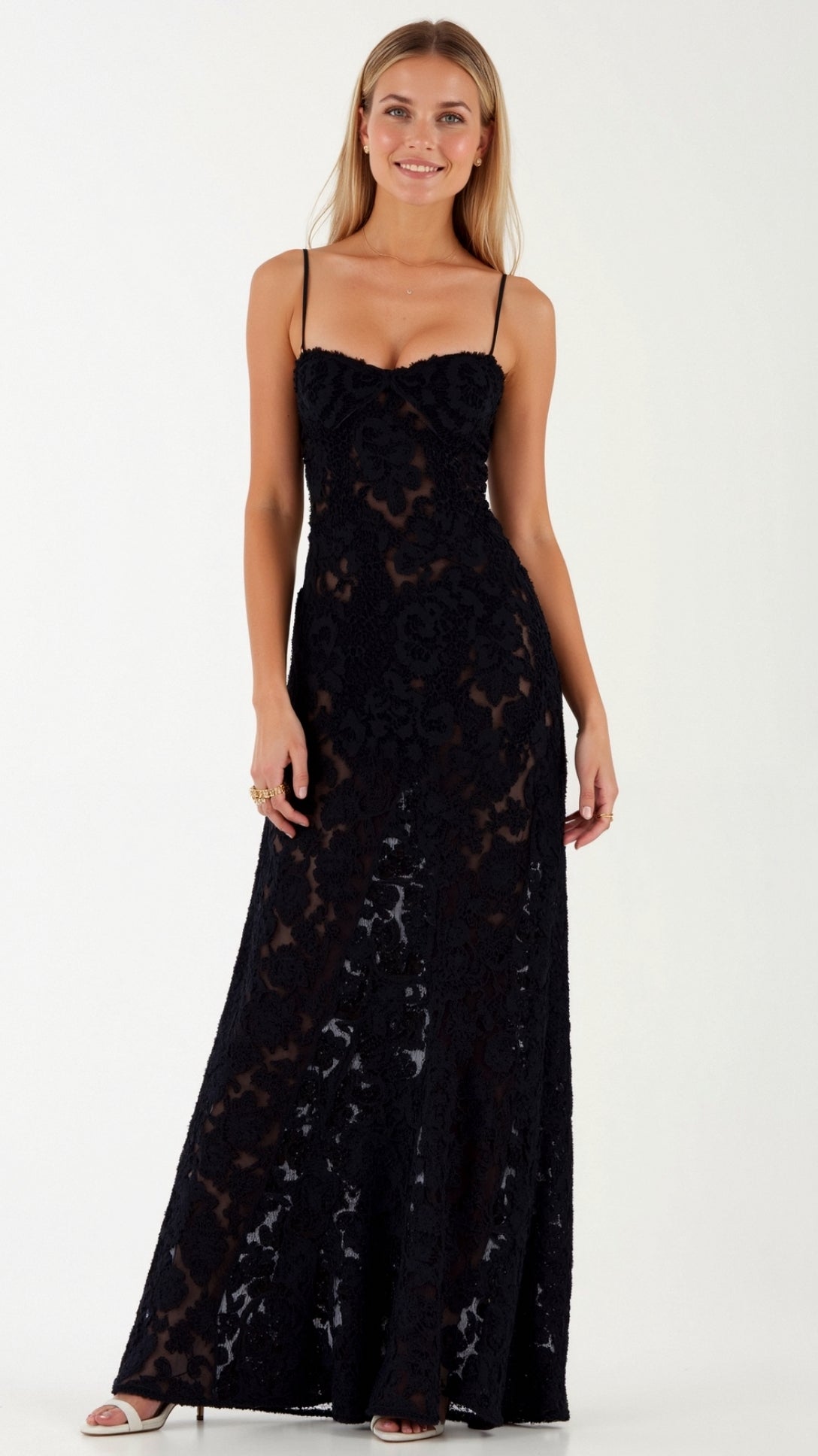 Ava Damen Langes Abendkleid | Rückenfreies Design, Elegant für Hochzeiten 9