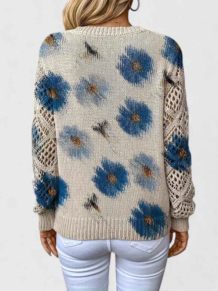 Ava Damen Pullover | Atmungsaktives Blumenmuster 5