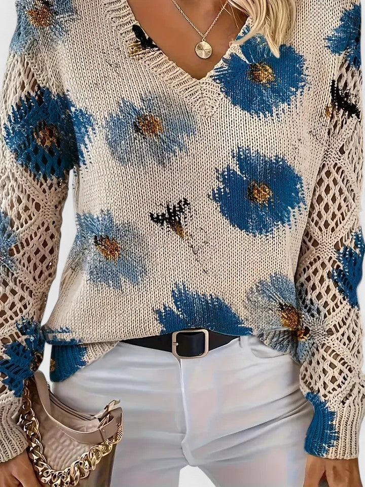 Ava Damen Pullover | Atmungsaktives Blumenmuster 6