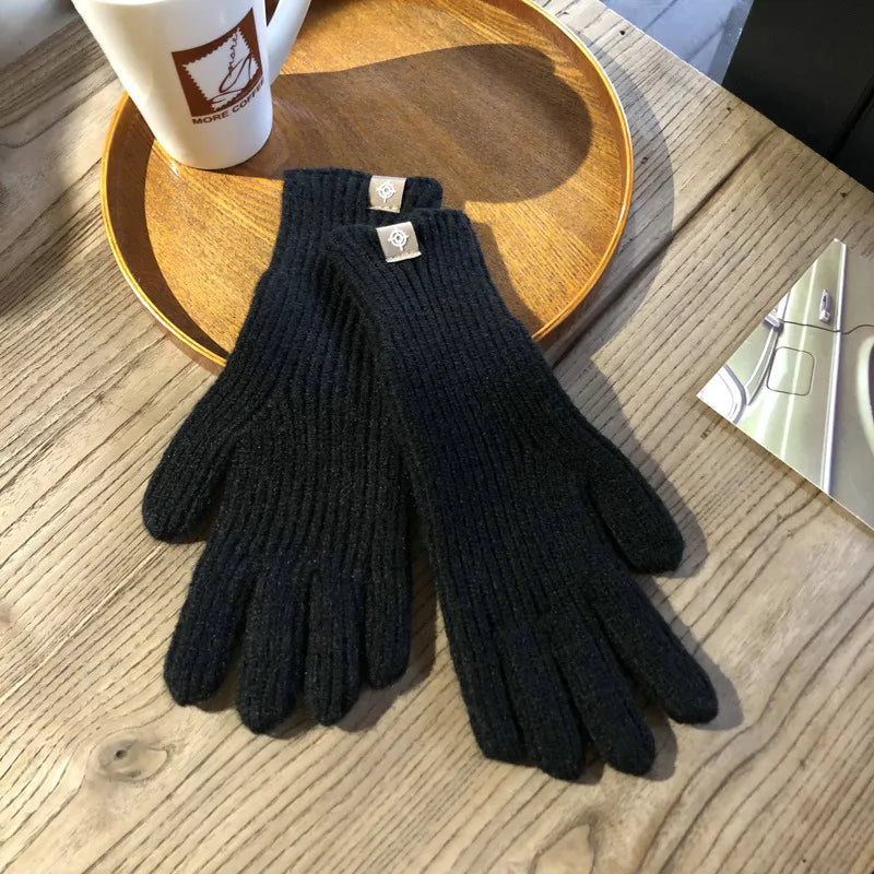 Elisabeth Blau Gestrickte Touchscreen-Handschuhe für Damen | Winter Casual - Einheitsgrösse