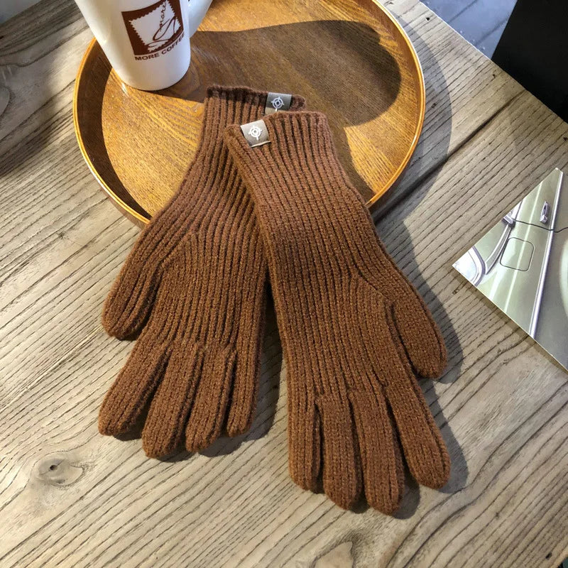 Elisabeth Blau Gestrickte Touchscreen-Handschuhe für Damen | Winter Casual - Einheitsgrösse