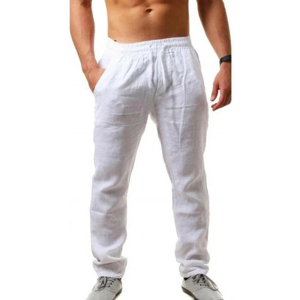 Bari Herren Leinenhose | Atmungsaktive Baumwolle, Lässig 0