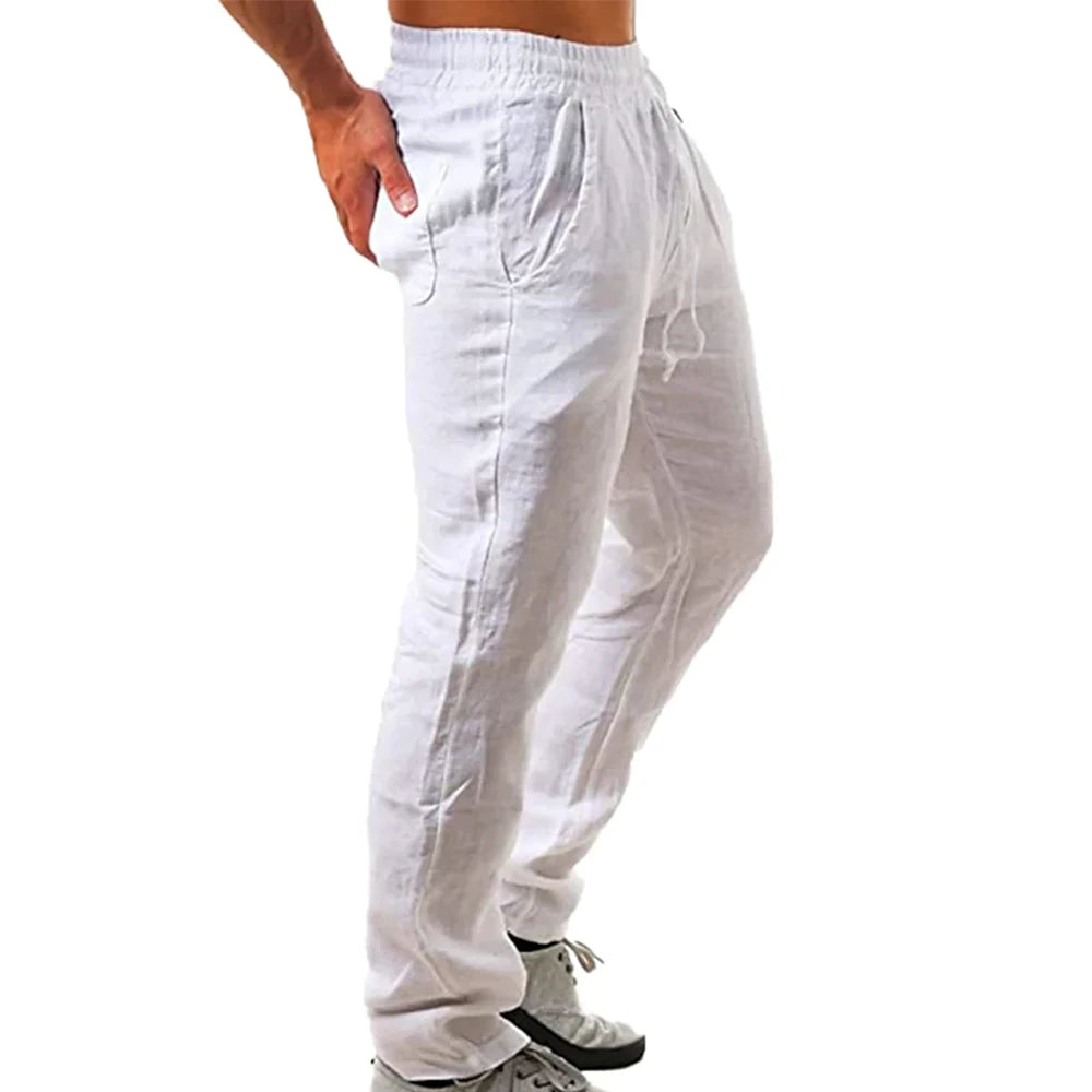 Bari Herren Leinenhose | Atmungsaktive Baumwolle, Lässig 1