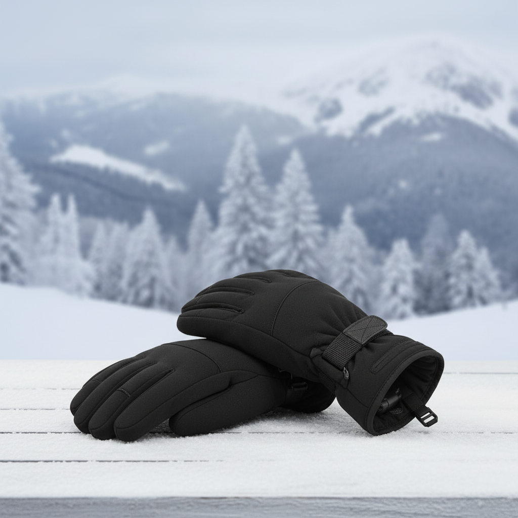 Rolf Schwarz Beheizte Wasserdichte Winterhandschuhe Unisex | Drei Heizstufen Touchscreen-kompatibel Ski Freizeit