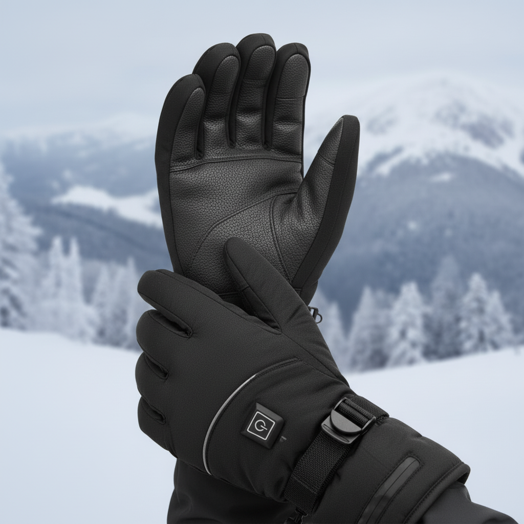 Rolf Schwarz Beheizte Wasserdichte Winterhandschuhe Unisex | Drei Heizstufen Touchscreen-kompatibel Ski Freizeit