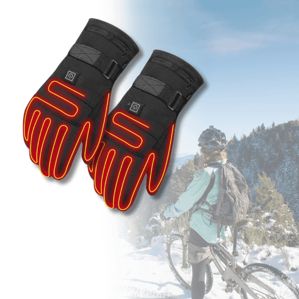 Rolf Schwarz Beheizte Wasserdichte Winterhandschuhe Unisex | Drei Heizstufen Touchscreen-kompatibel Ski Freizeit