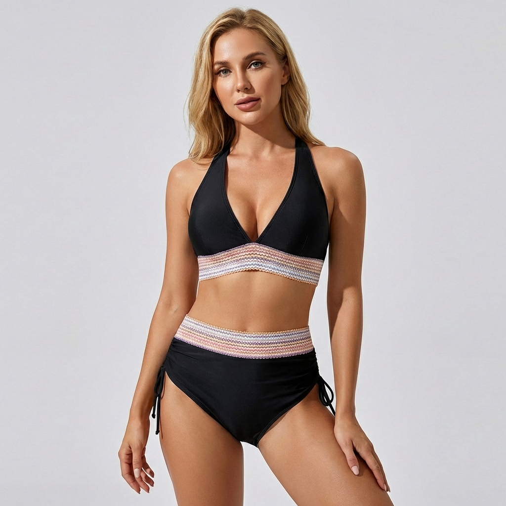 Bella Damen Bikini Set | Halterneck, Hochbundhose, Stilvoll und Bequem 0