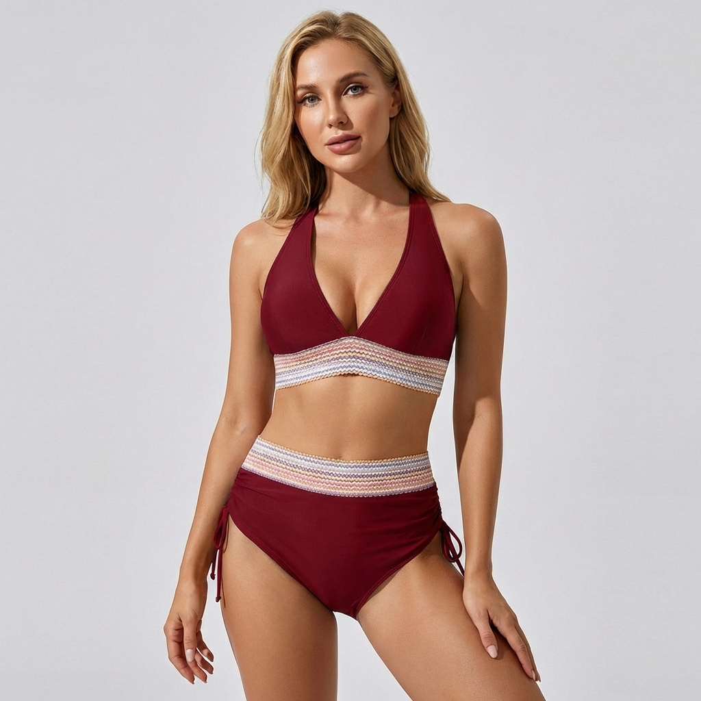 Bella Damen Bikini Set | Halterneck, Hochbundhose, Stilvoll und Bequem 1