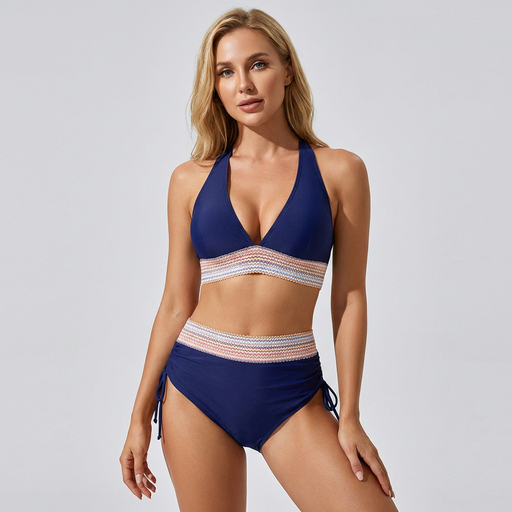 Bella Damen Bikini Set | Halterneck, Hochbundhose, Stilvoll und Bequem 5
