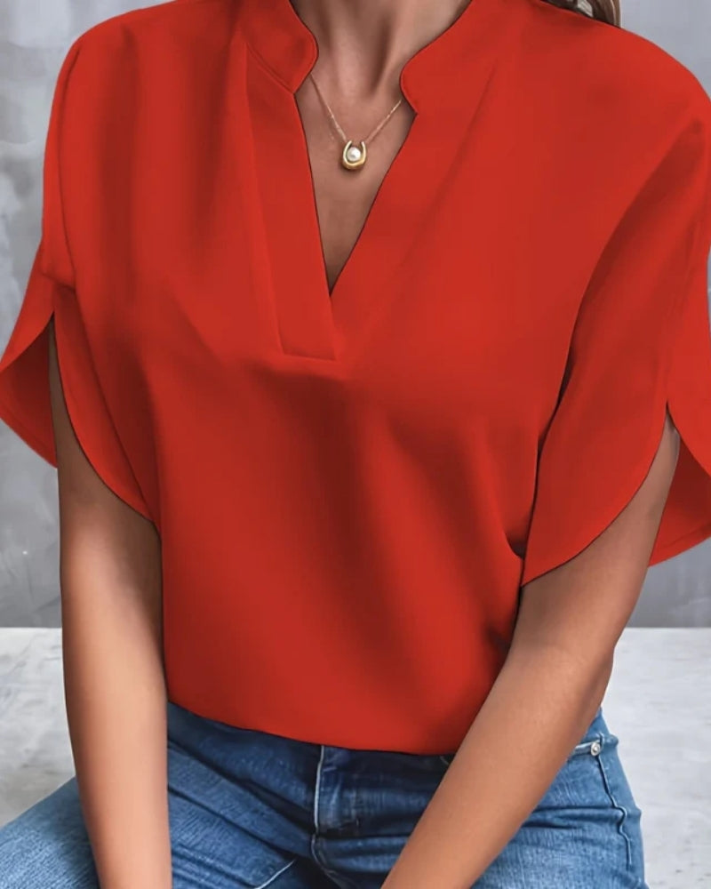 Bella Damen Bluse | Lockere Passform, Kurzarm, Baumwolle 2