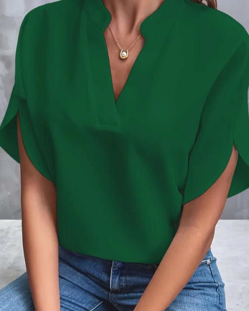 Bella Damen Bluse | Lockere Passform, Kurzarm, Baumwolle 3