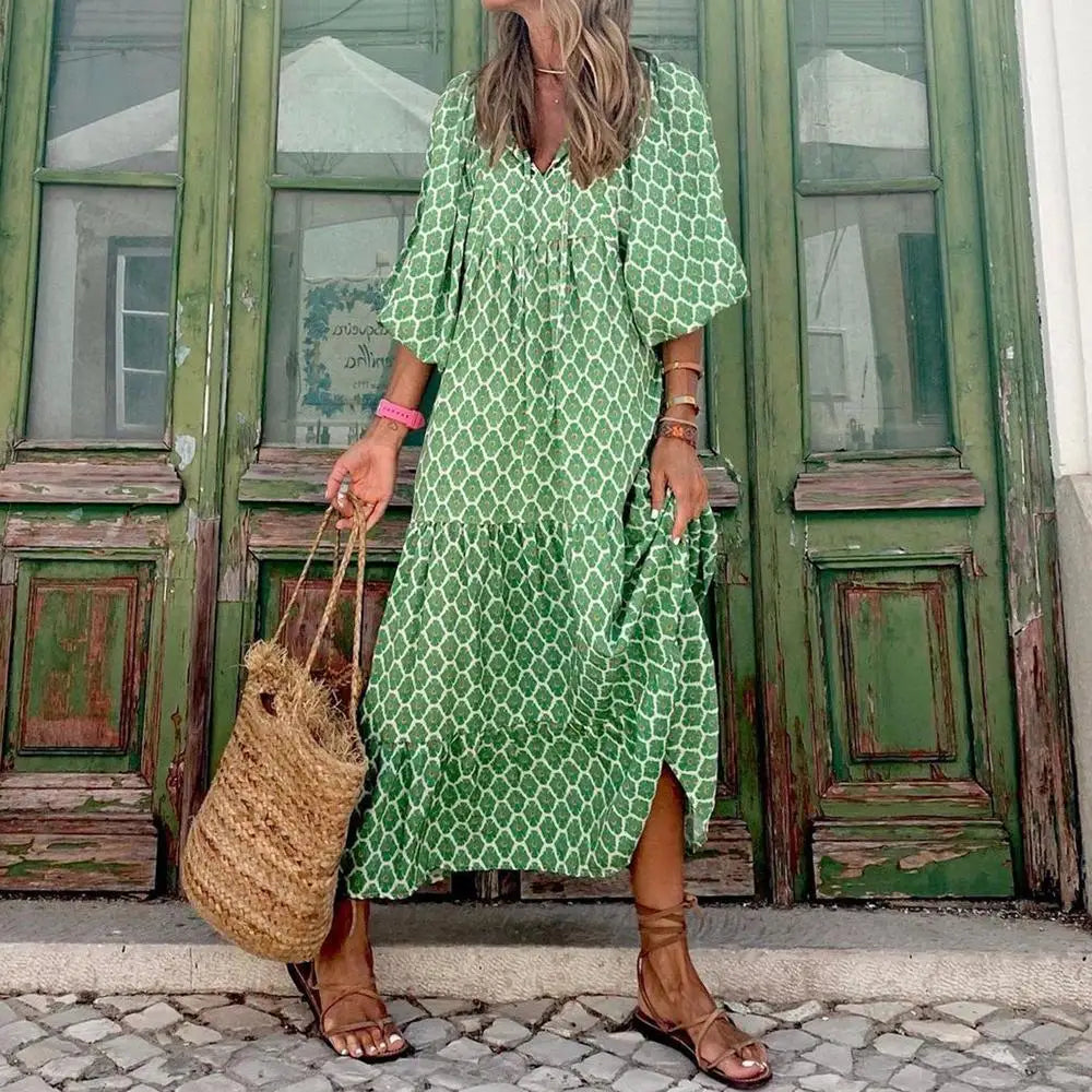 Bella Damen Boho Kleid | Leichtes Sommerdesign, Kurzarm 7