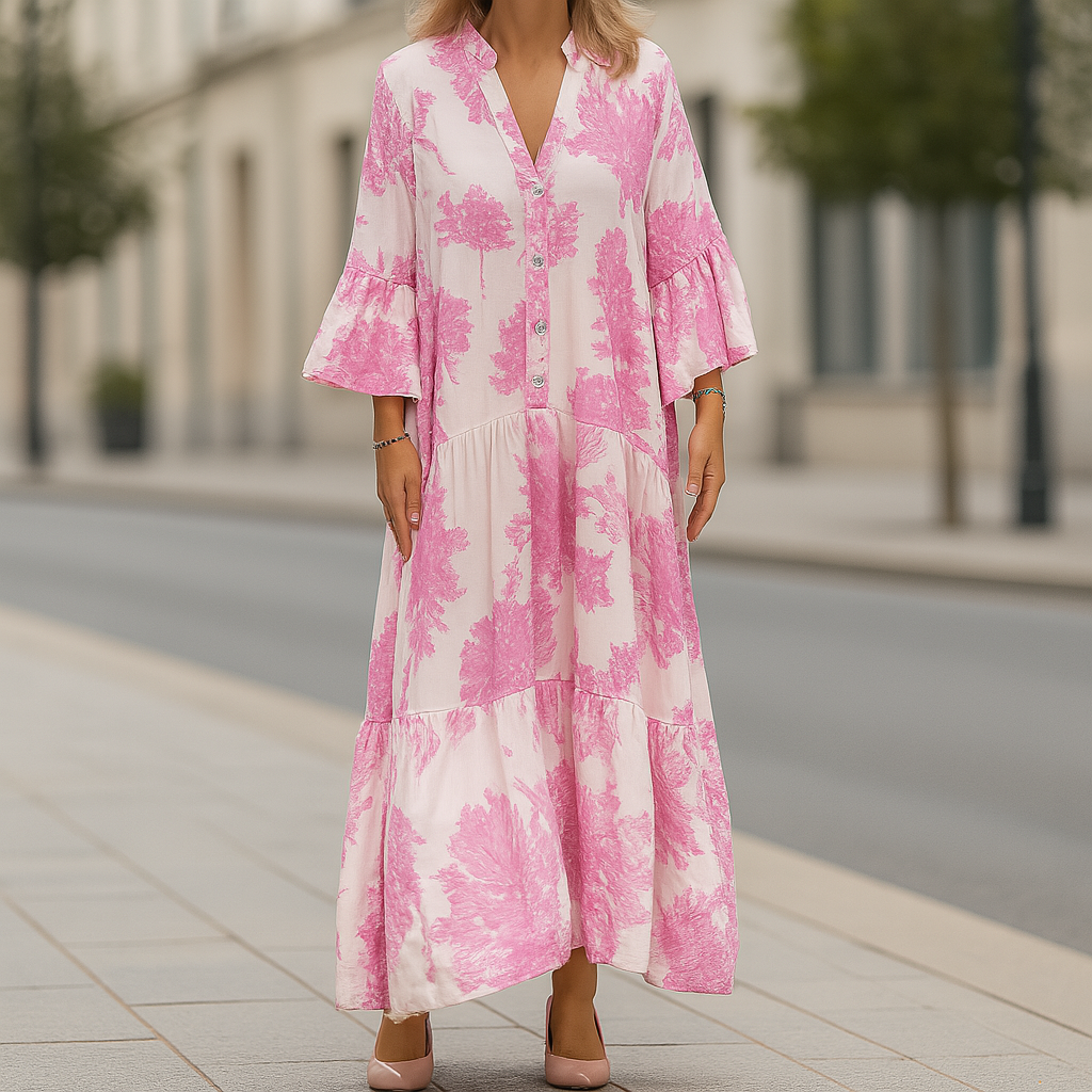 Bella Damen Festliches Blumenkleid | Baumwolle und Polyester, Elegantes Design 0