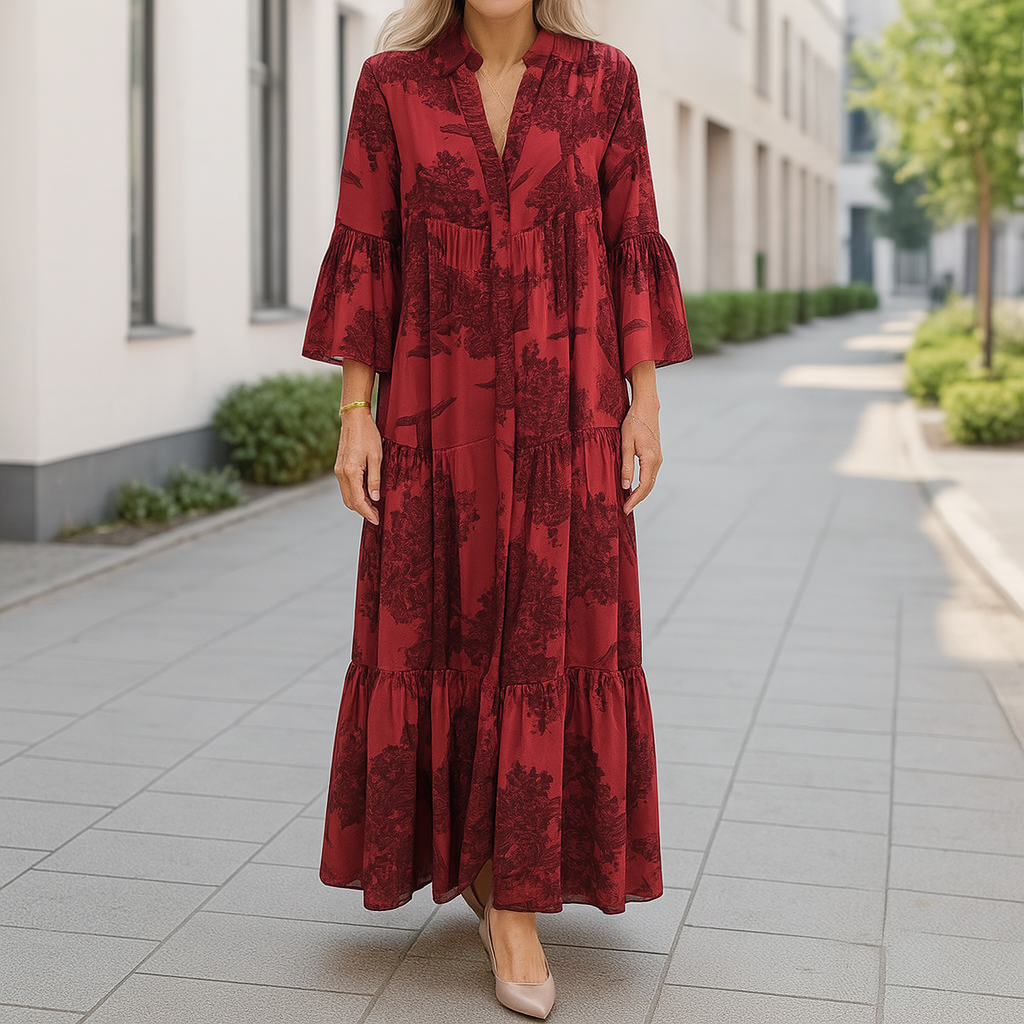 Bella Damen Festliches Blumenkleid | Baumwolle und Polyester, Elegantes Design 0