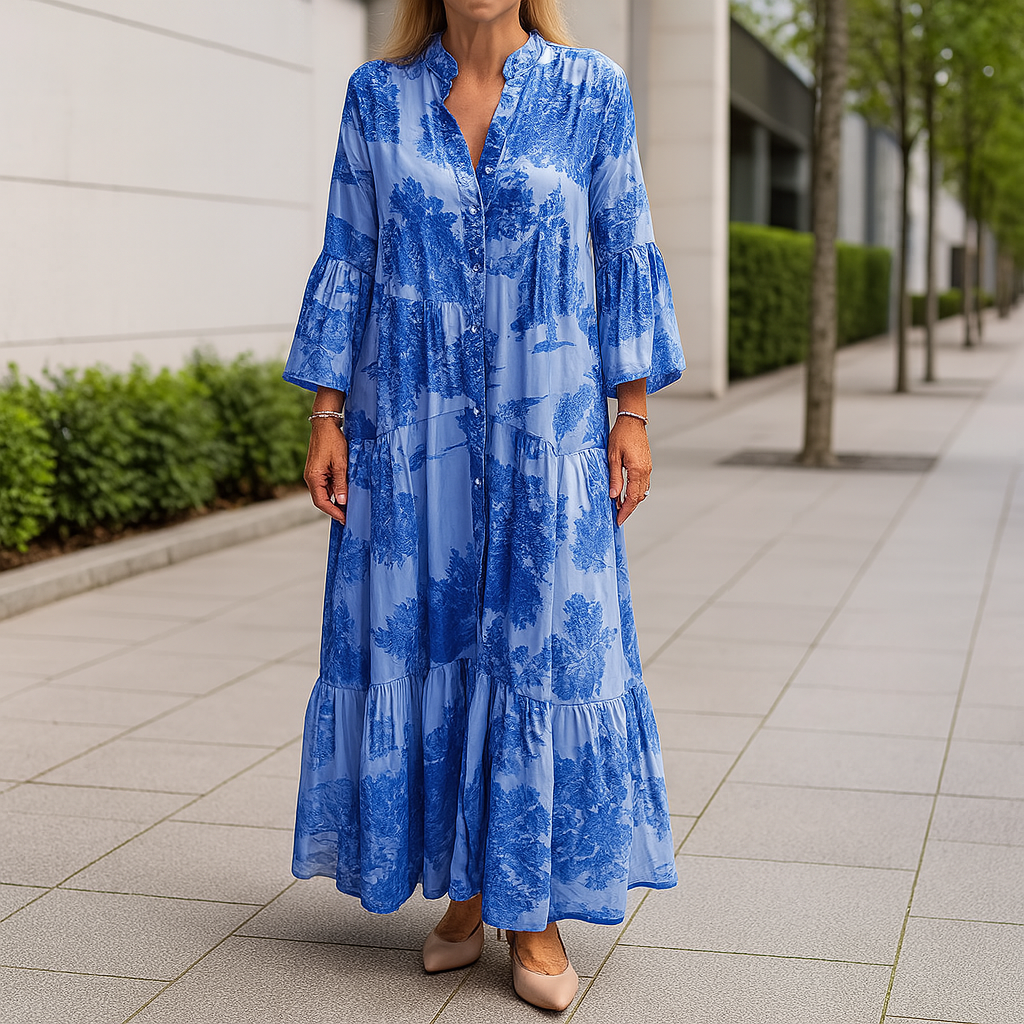 Bella Damen Festliches Blumenkleid | Baumwolle und Polyester, Elegantes Design 3