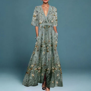 Bella Damen Maxi Kleid | Florales Design 0