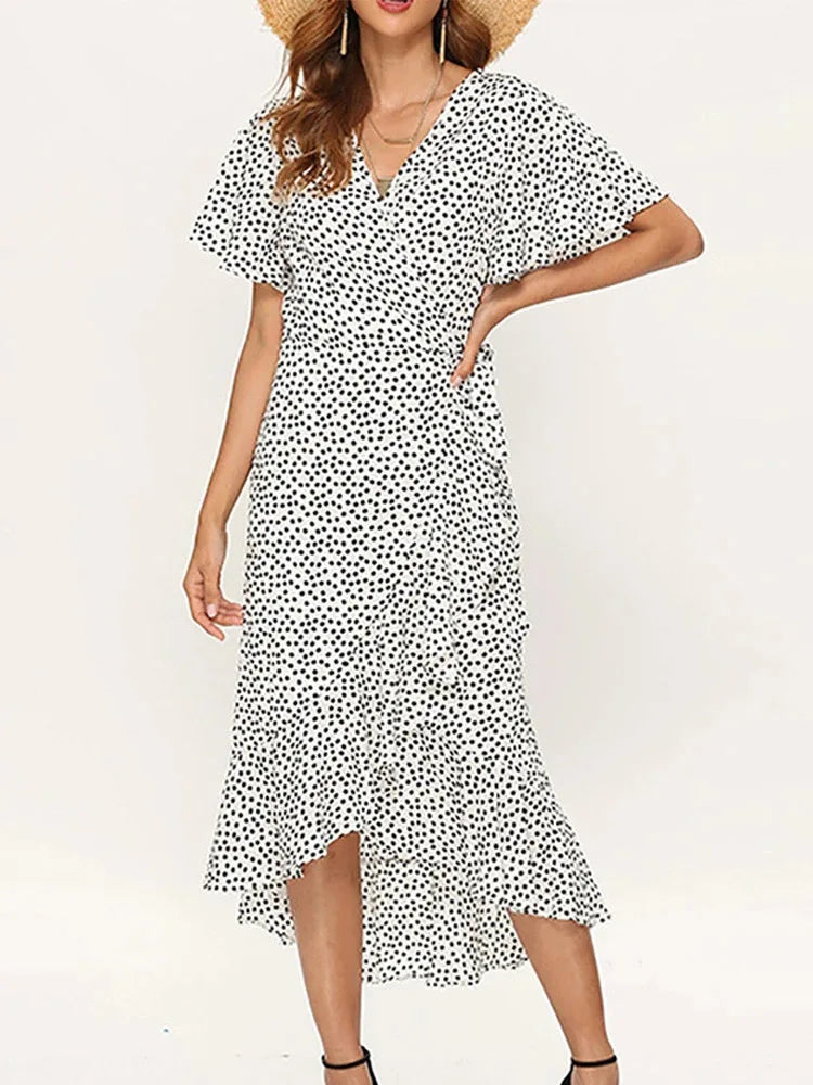 Bella Frauen Maxi Kleid | Chiffon mit Blumenmuster 5