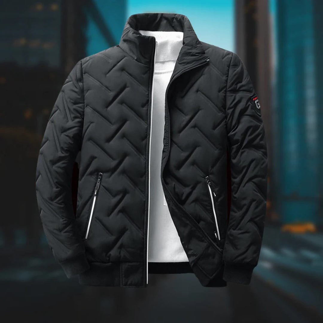 Heinz Grün Gesteppte Gefütterte Winterjacke mit Stehkragen für Herren | Casual Winter Stil - L/XL/2XL/3XL/4XL/5XL