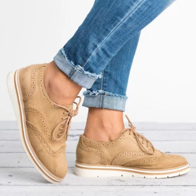Sabine Braun Brogue Schnürer Damen Platform Oxford Schuhe | Komfortabler Casual Stil - EU 35-43