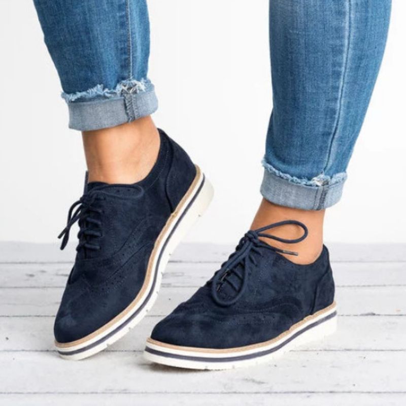 Sabine Braun Brogue Schnürer Damen Platform Oxford Schuhe | Komfortabler Casual Stil - EU 35-43