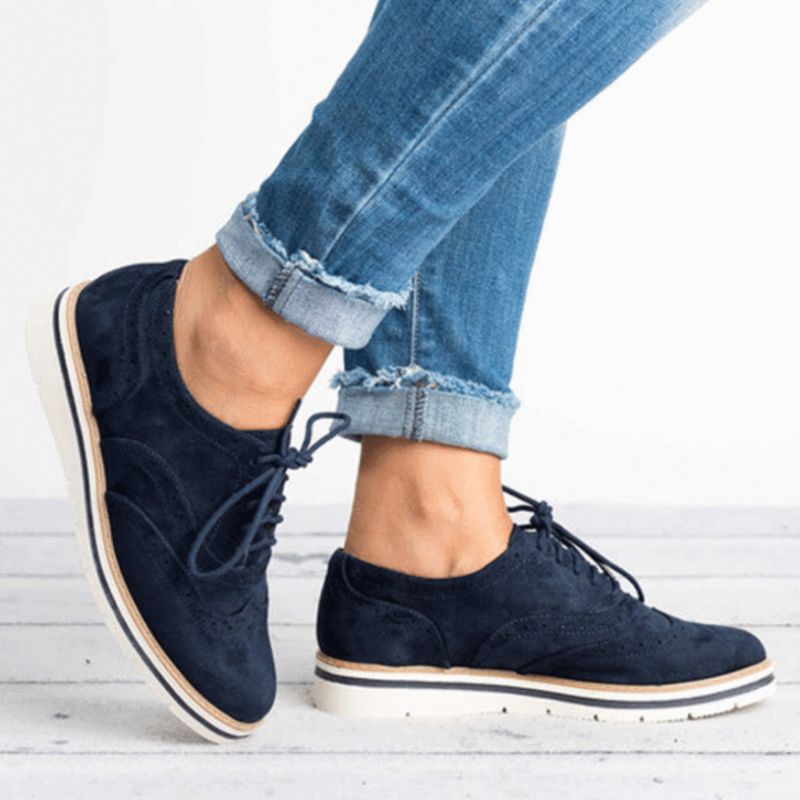 Sabine Braun Brogue Schnürer Damen Platform Oxford Schuhe | Komfortabler Casual Stil - EU 35-43