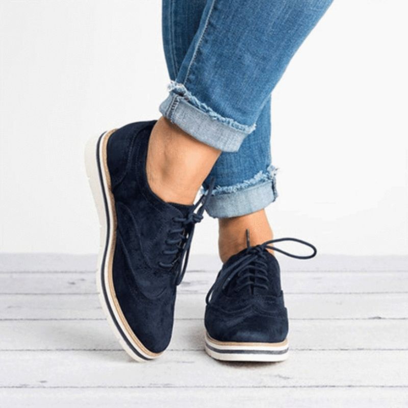 Sabine Braun Brogue Schnürer Damen Platform Oxford Schuhe | Komfortabler Casual Stil - EU 35-43