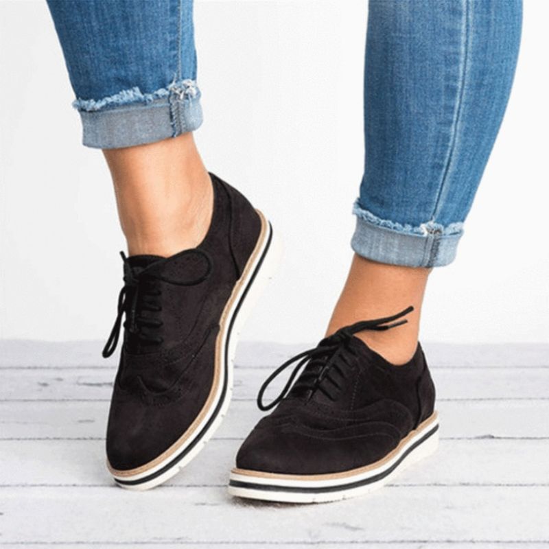 Sabine Braun Brogue Schnürer Damen Platform Oxford Schuhe | Komfortabler Casual Stil - EU 35-43